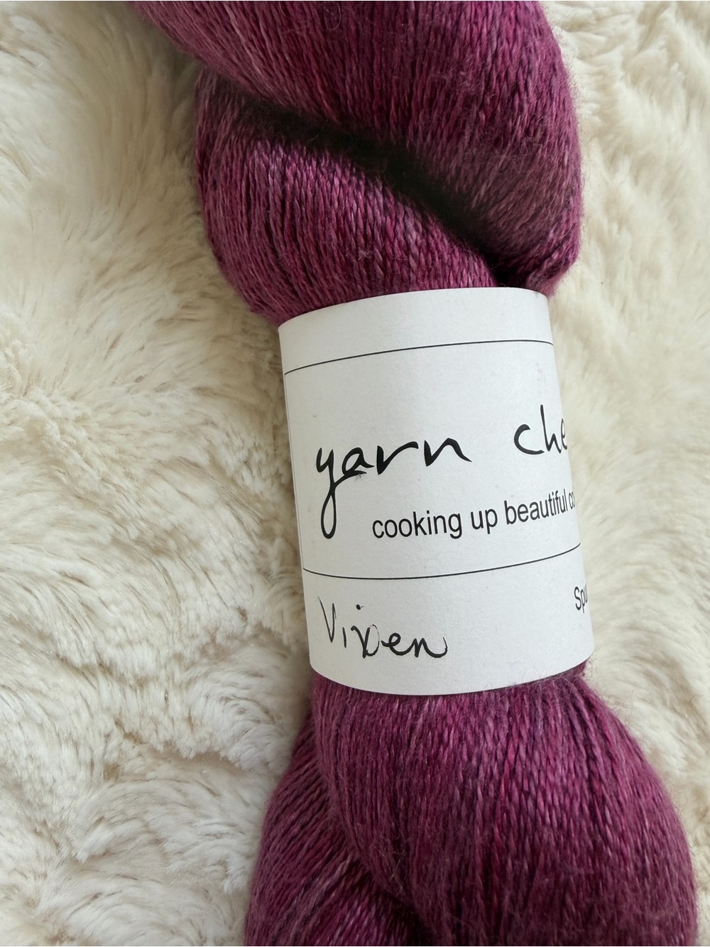 Yarn Chef 100% Silk Hand Dyed Purple Lace Weight Yarn - Picture 4 of 5
